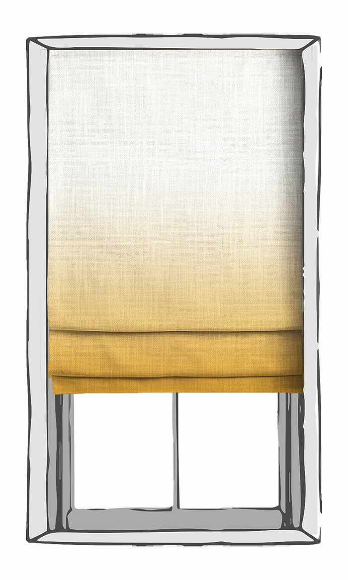 2-Tone Ombre Curtains for Living, Bedroom, Kitchen, Bathroom (Yellow)