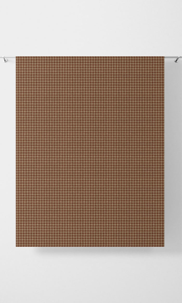 Houndstooth Print Drapery (Red & Beige) Extra Long Short Wide