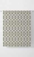 Trellis Patterned Curtains (Grey & White)