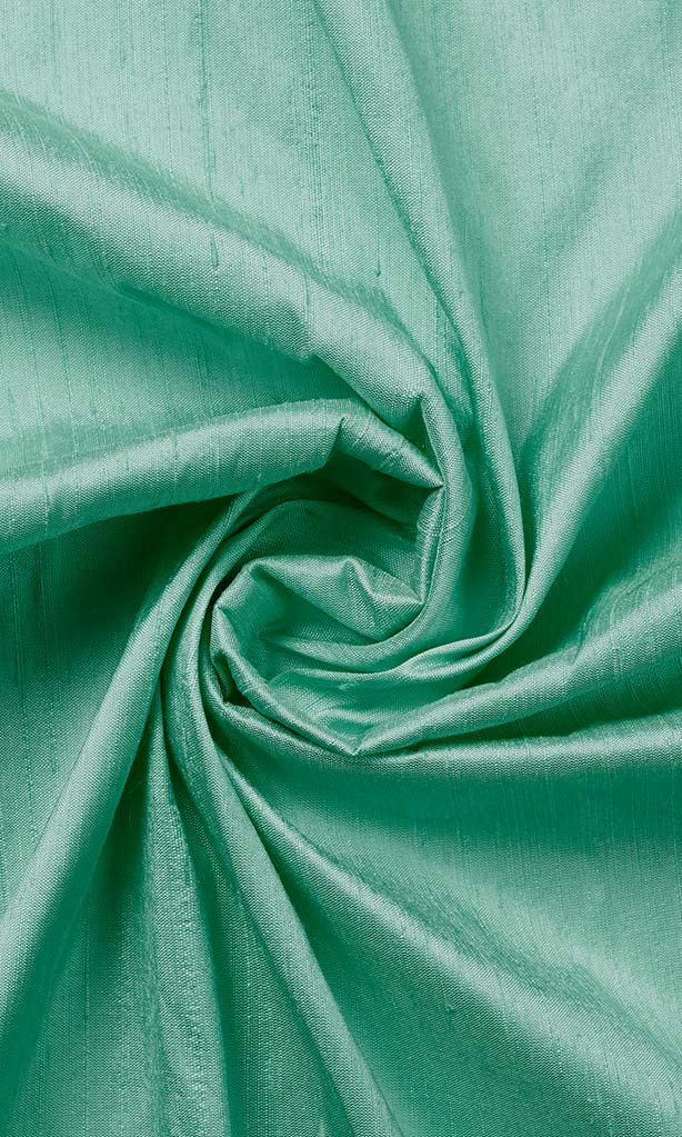Pure Silk Curtains (Mint Sea Green)