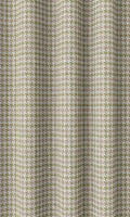 Houndstooth Patterned Drapes (Green & Pink)