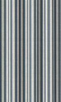 Modern Striped Print Drapes (Petrol Blue/ White)