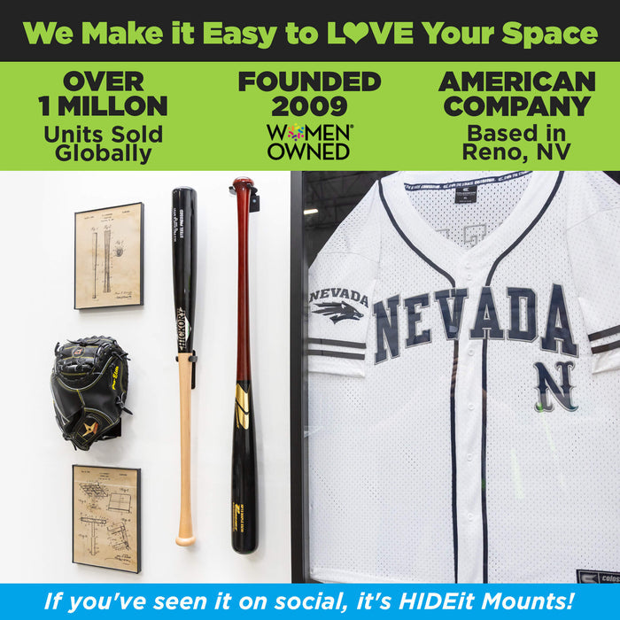 HIDEit VBat Pro | Vertical Baseball Bat Wall Mount
