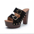 High Heel Women's European And American Style Sexy Peep-toe Sandals Large Size