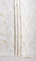 Floral Embroidery Home Décor Fabric By the Metre (White/ Cream)