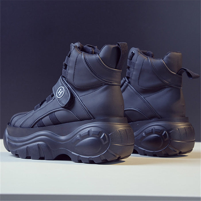 High-Top Wedge Sneaker with Hidden Lift