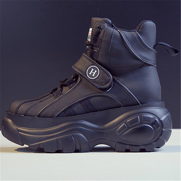 High-Top Wedge Sneaker with Hidden Lift