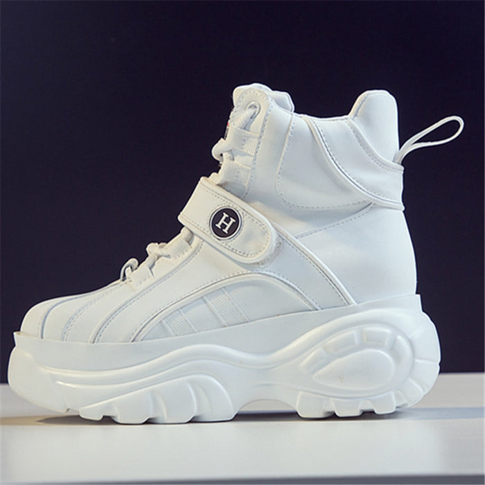 High-Top Wedge Sneaker with Hidden Lift