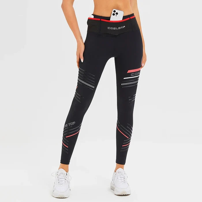 High-Waist Compression Leggings with Pockets