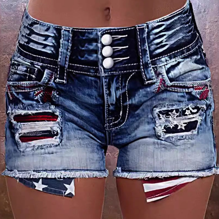 High-Waist Cropped Straight-Leg Denim Jeans