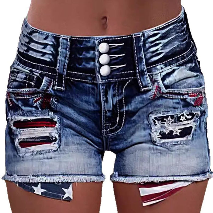 High-Waist Cropped Straight-Leg Denim Jeans
