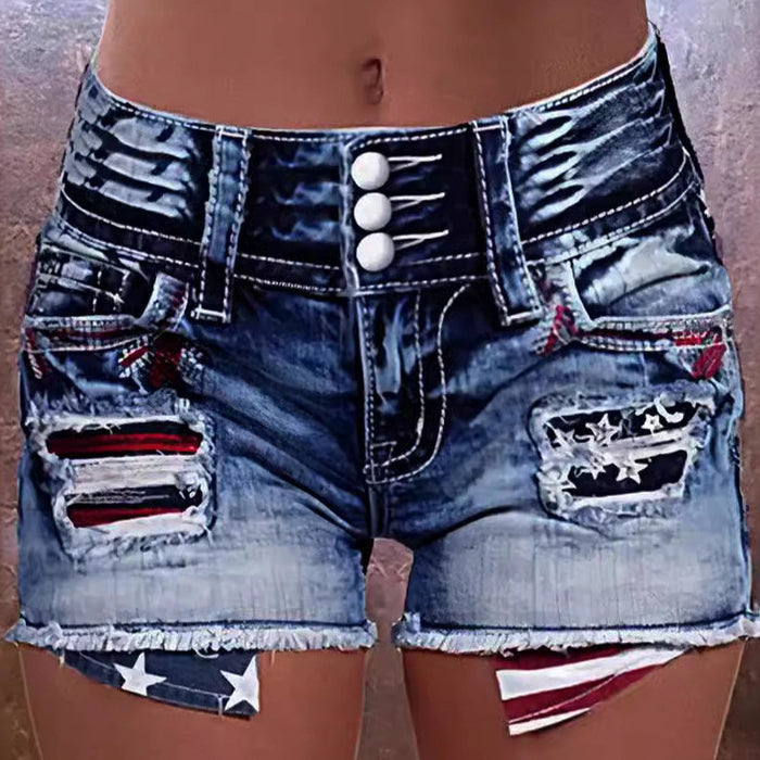 High-Waist Cropped Straight-Leg Denim Jeans