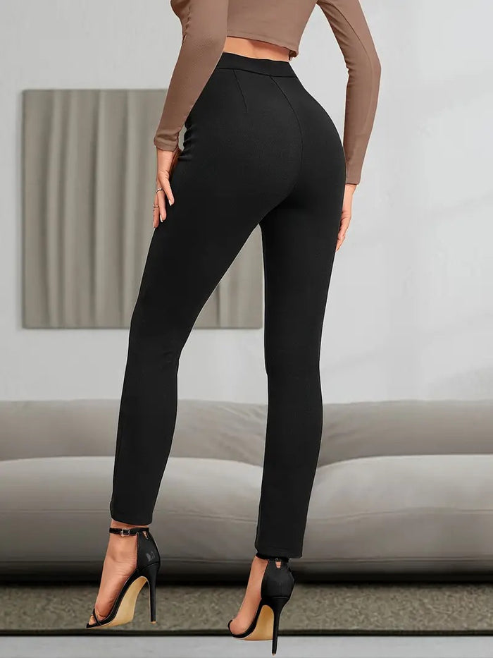 High-Waist Hip-Lifting Split Panel Yoga Leggings