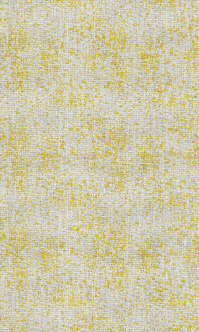 Abstract Print Fabric Material By the Metre (White/ Yellow)