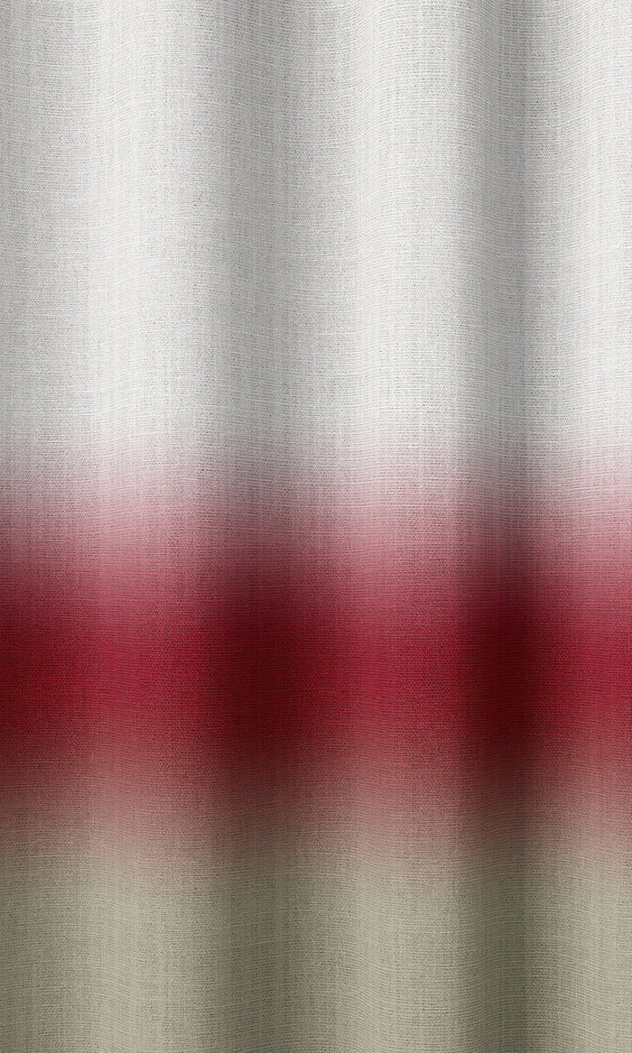 3-Tone Ombre Pinch Pleat, Rod Pocket, Eyelet Curtains (Red/ Stone Grey)