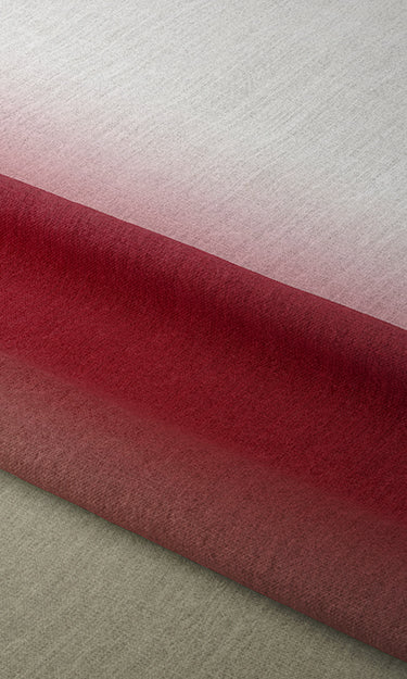 3-Tone Ombre Drapery (Red/ Stone Grey) Extra Long Short Wide