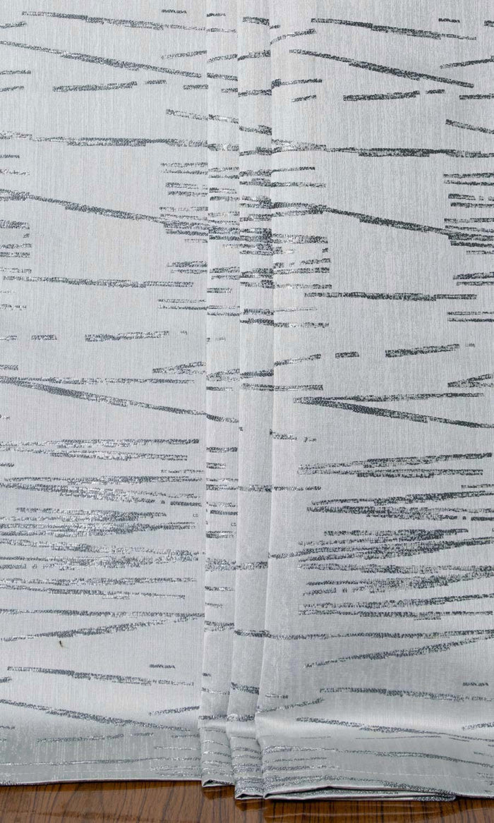 Abstract Patterned Home Textile Fabric Material By the Metre (Steel Grey)