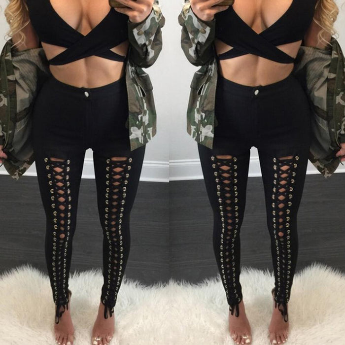 Hollow Bottoming Lace Sexy Leggings