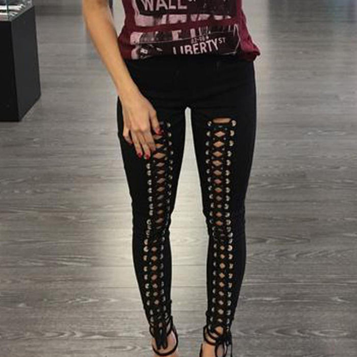 Hollow Bottoming Lace Sexy Leggings
