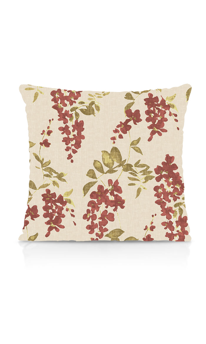 Dimout Floral Drapes (Red/ Green/ Pale Grey) Extra Long Short Wide