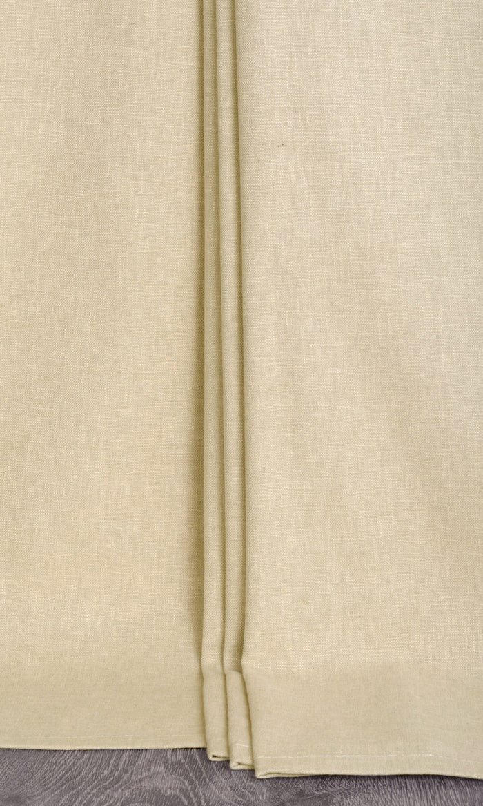 Linen Blend Pinch Pleat, Rod Pocket, Eyelet Curtains (Beige)