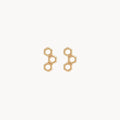 Honeycomb Earring in 14k yellow gold