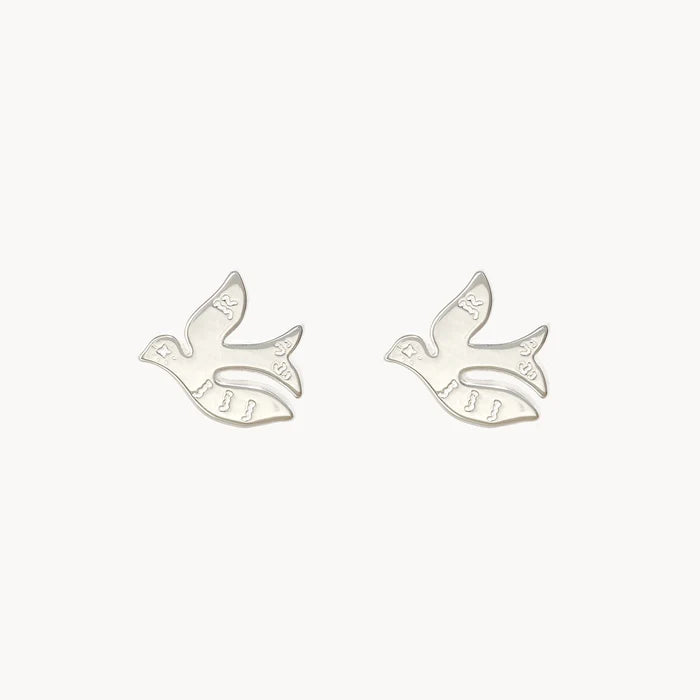 Hope Bird Earrings in sterling silver