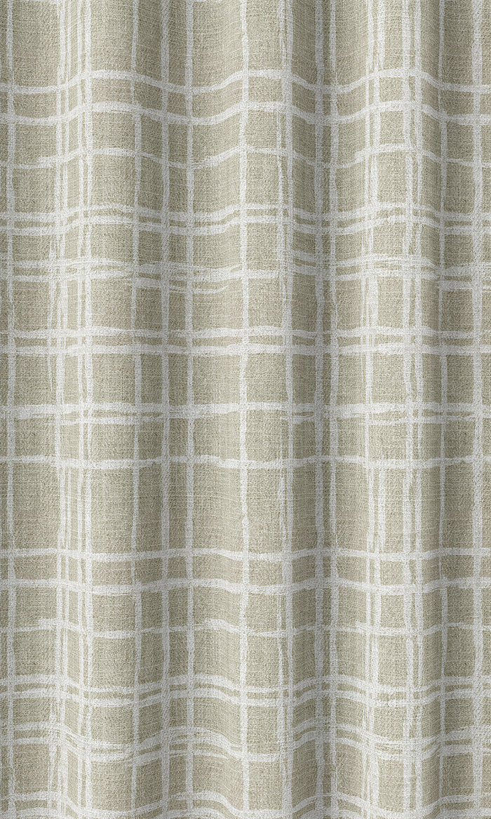 Abstract Patterned Drapery (Beige/ White)