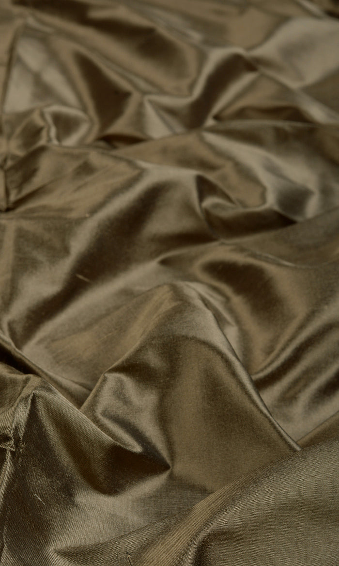 Shantung Silk Home Textile Fabric Material By the Metre (Cedar Brown)