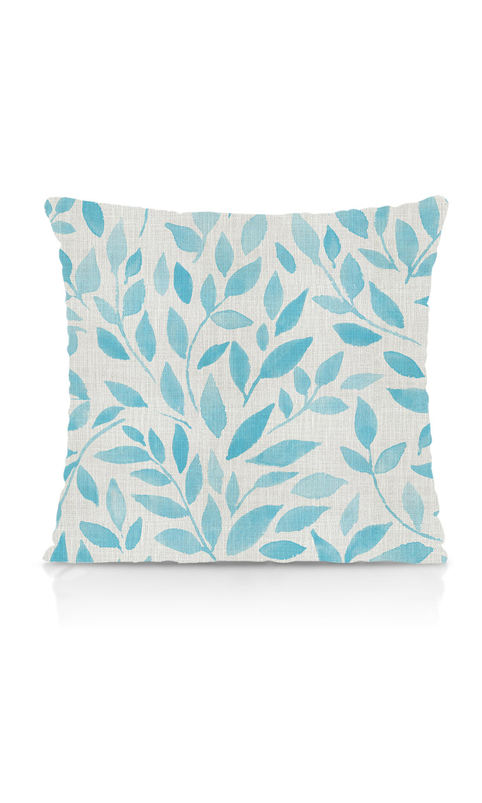 Botanical Print Home Textile Fabric Material By the Metre (Eggshell White/ Blue)
