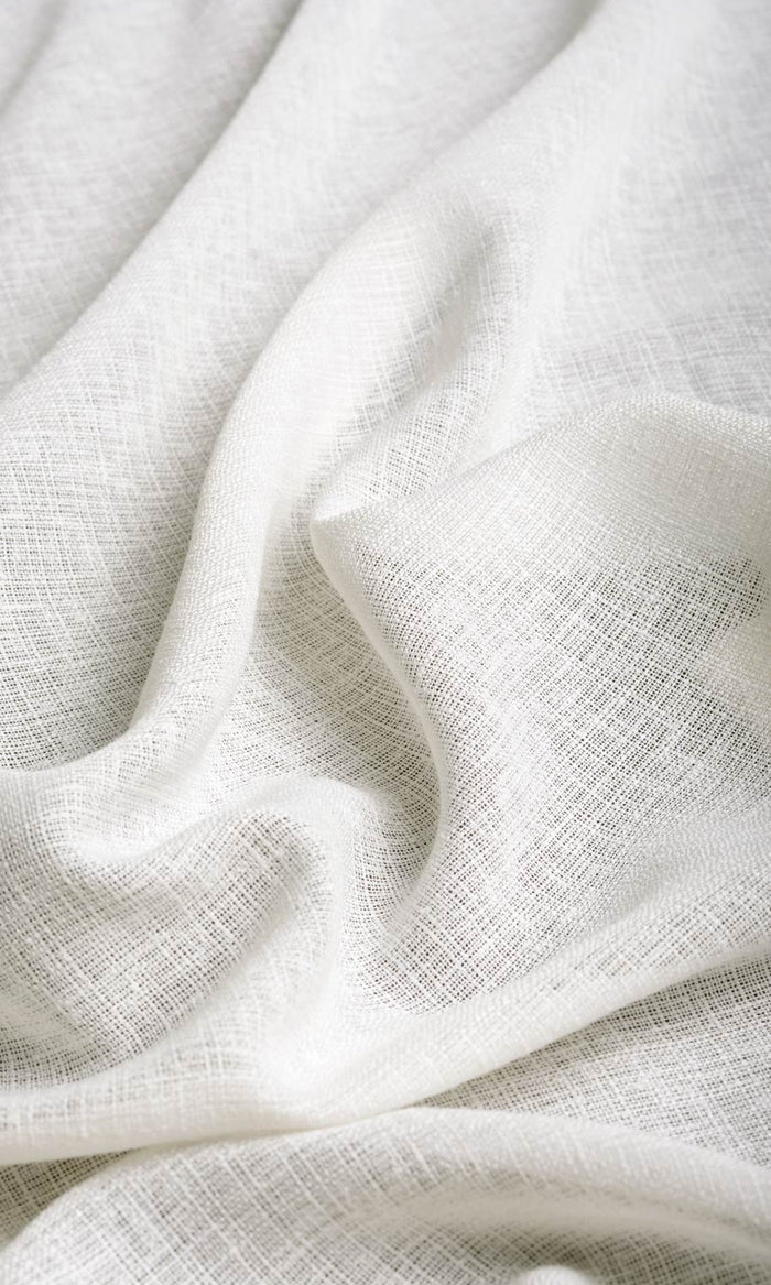 Sheer Curtains for Living, Bedroom, Kitchen, Bathroom (Pearl White)