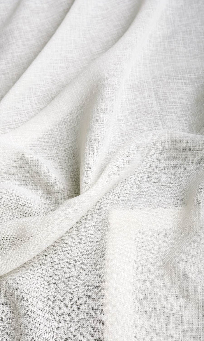 Sheer Curtains (Pearl White) Extra Long Short Wide