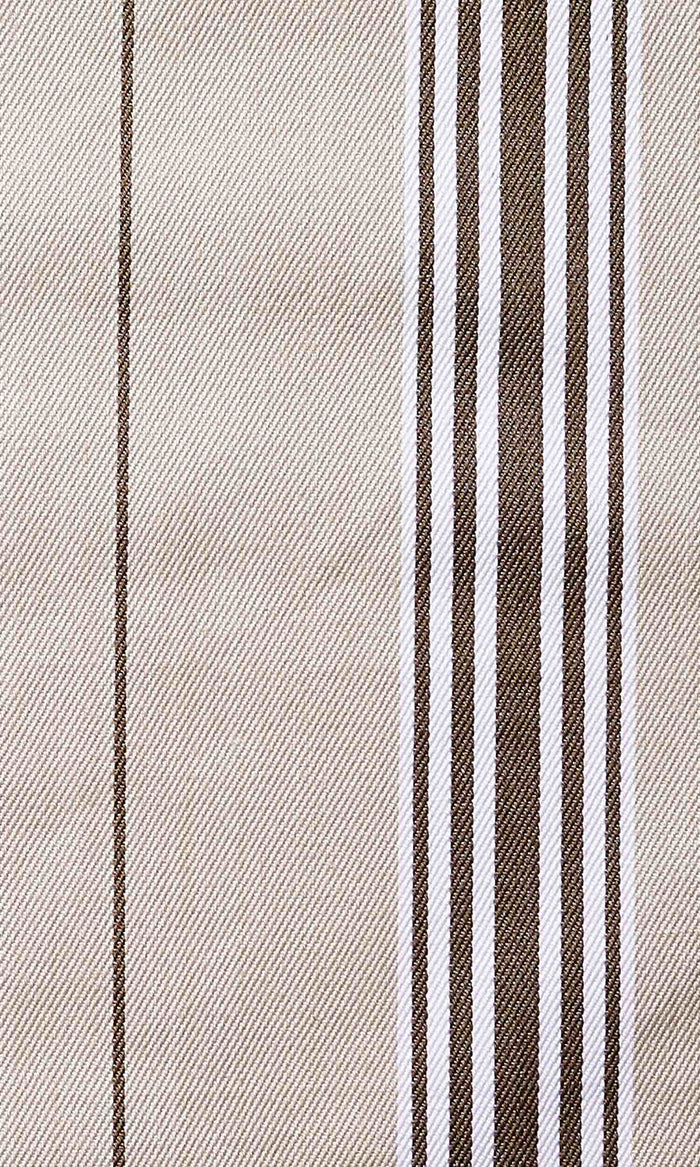 Cotton Pinch Pleat, Rod Pocket, Eyelet Curtains (Brown/ Beige)