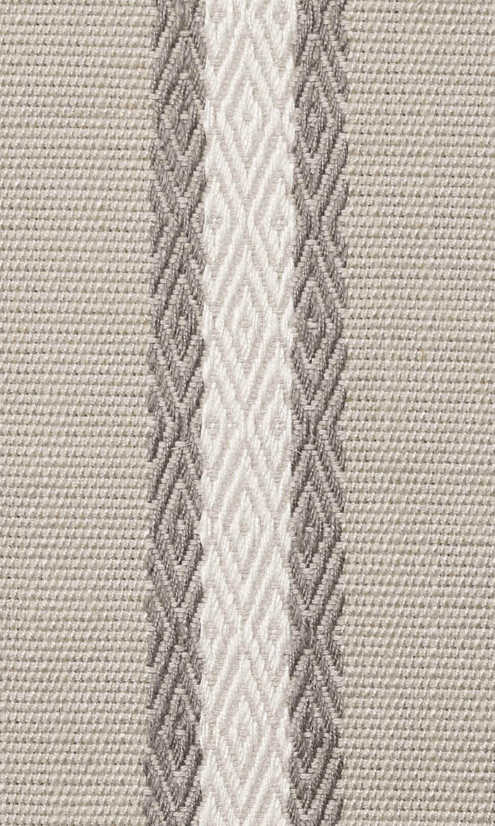 Striped Pinch Pleat, Rod Pocket, Eyelet Curtains (Gray/ White)