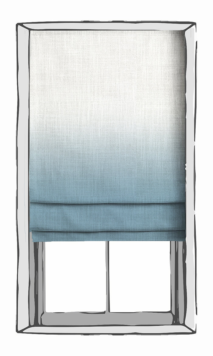 2-Tone Ombre Curtains for Living, Bedroom, Kitchen, Bathroom (Cobalt Blue)