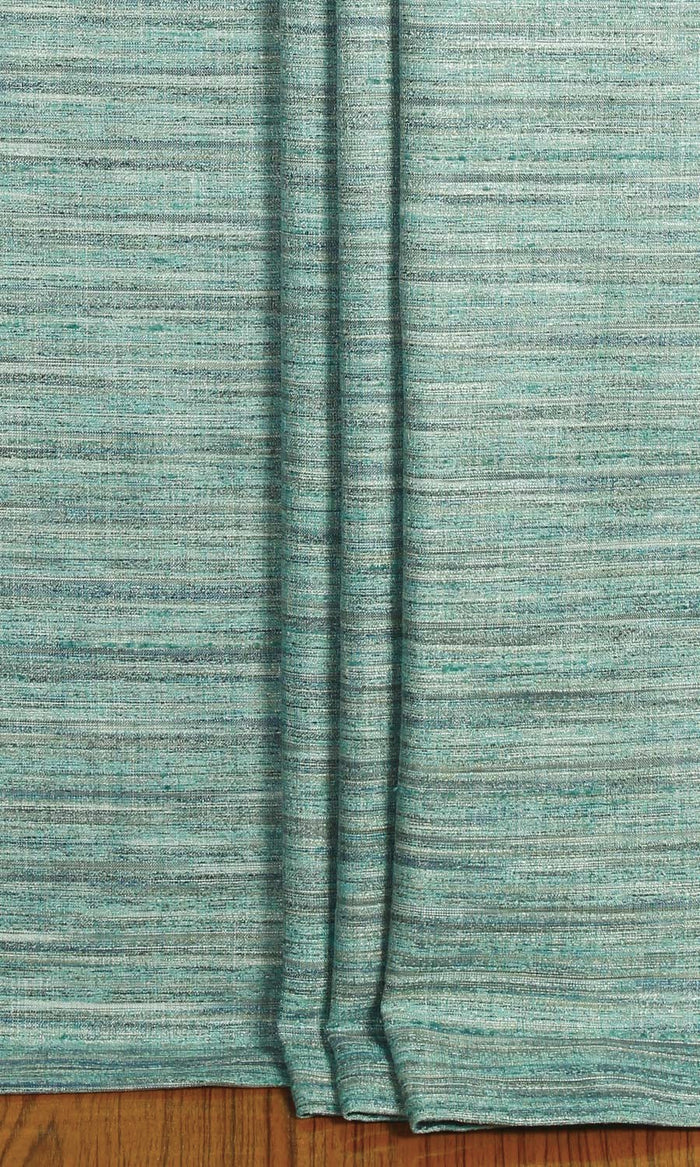Faux Silk Textured Home Textile Fabric Material By the Metre (Blue-Green)