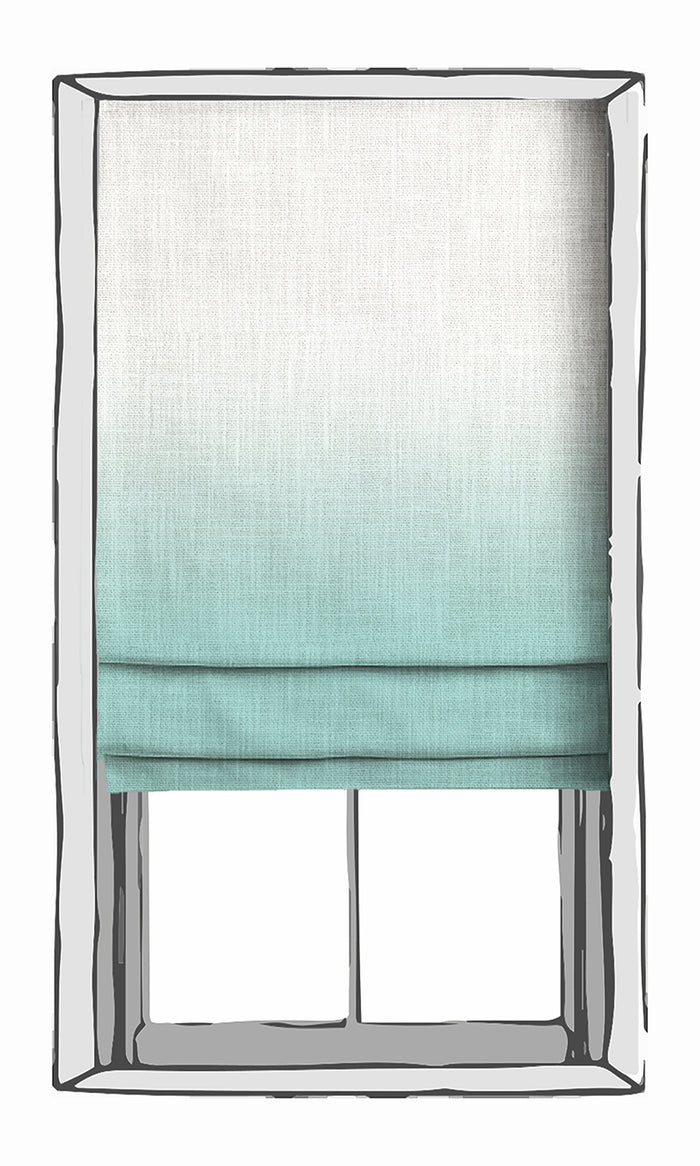 2-Tone Ombre Curtains for Living, Bedroom, Kitchen, Bathroom (Blue)