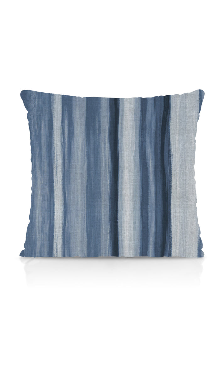Modern Striped Pinch Pleat, Rod Pocket, Eyelet Curtains (Cobalt/ Denim Blue)