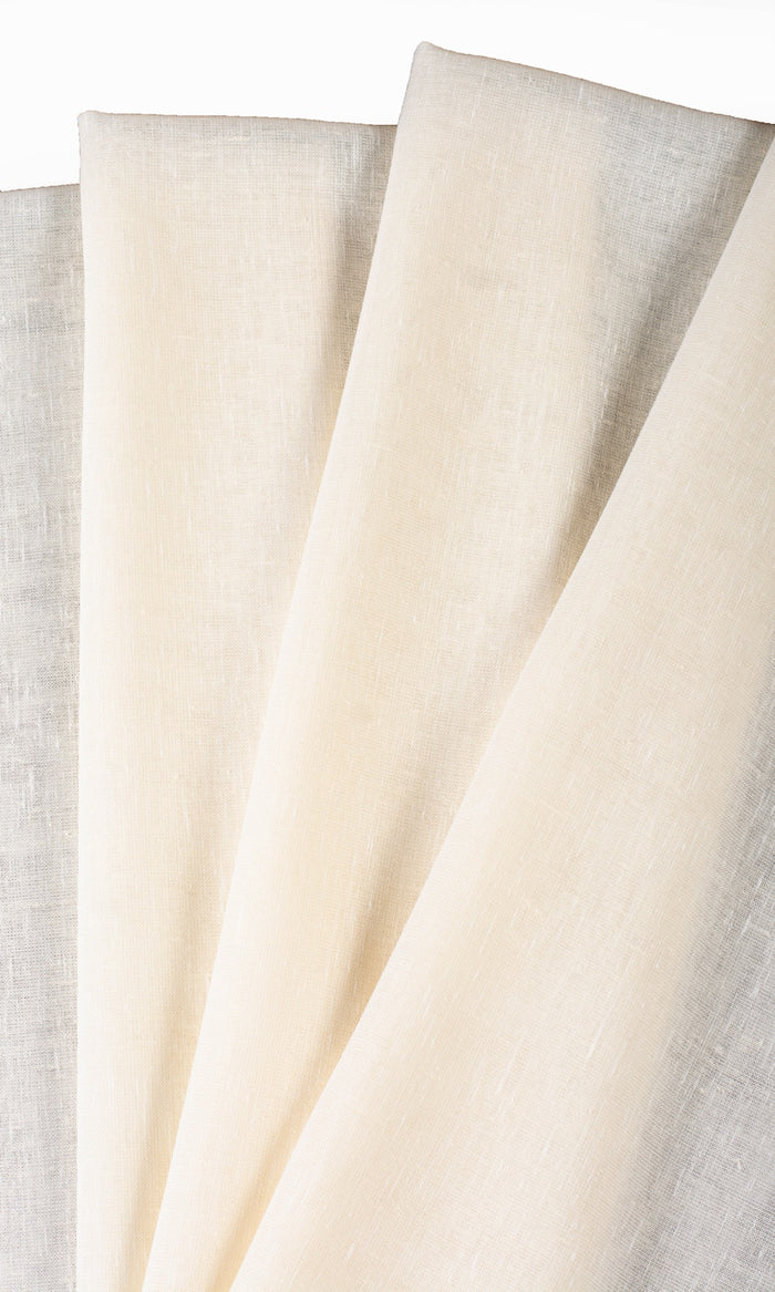 Plain Sheer Fabric Material By the Metre (Ivory)