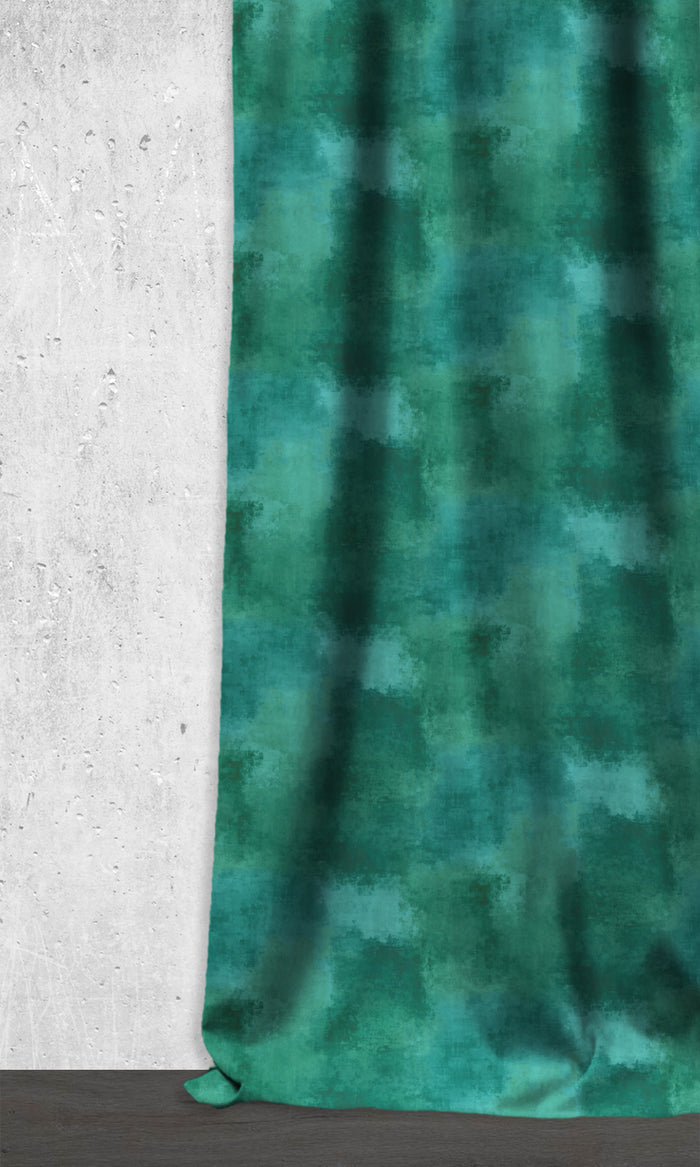 Dimout Curtain Panels (Blue/ Green)