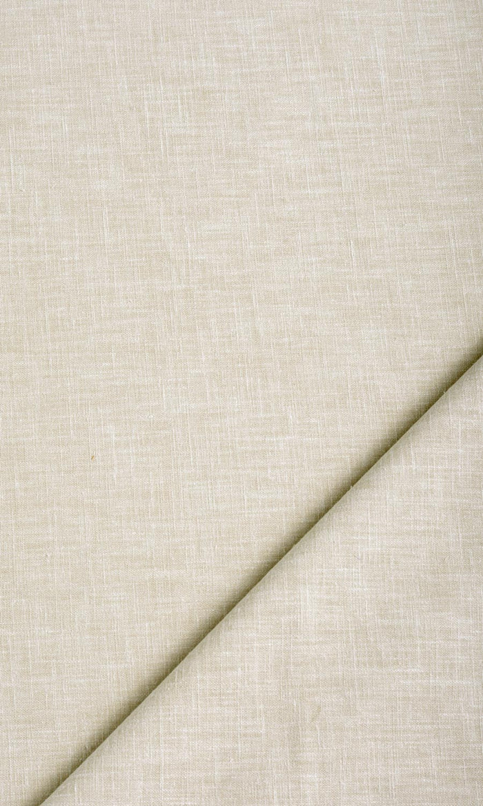 Poly-Cotton Blend Pinch Pleat, Rod Pocket, Eyelet Curtains (Pale Beige)