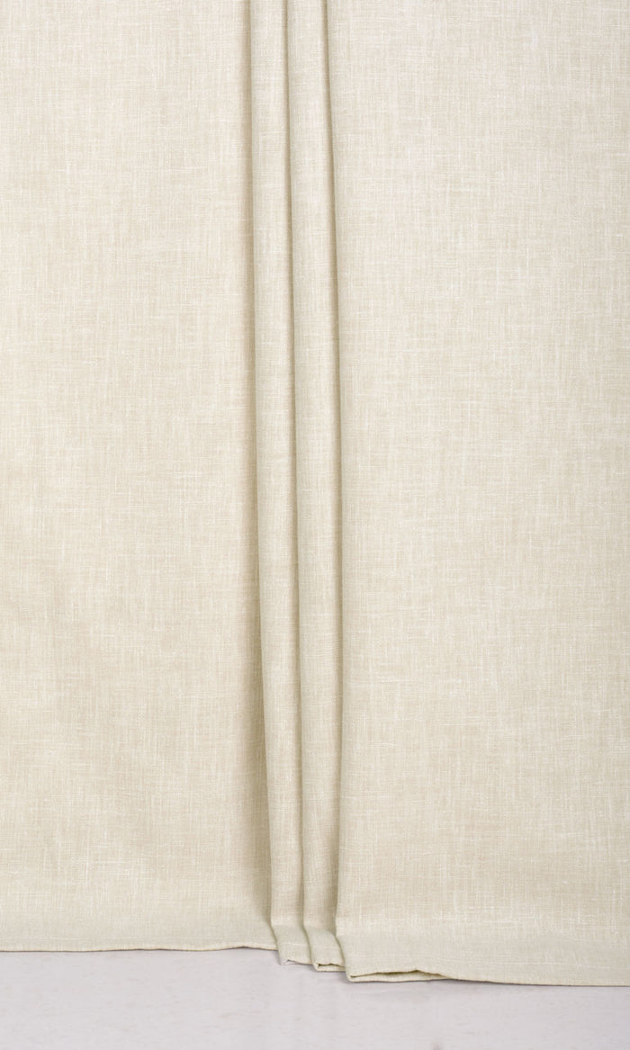 Poly-Cotton Blend Curtains / Drapes / Window Drapery Panels (Pale Beige)