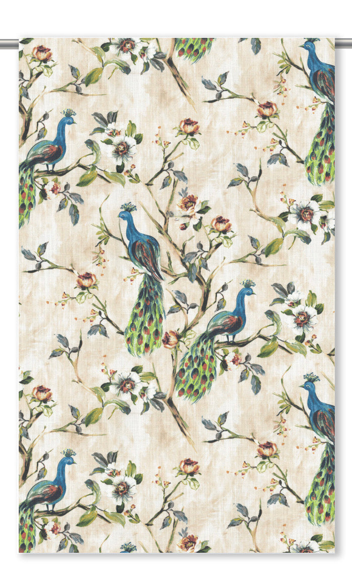 French Country Print Drapes (Blue/ Green)