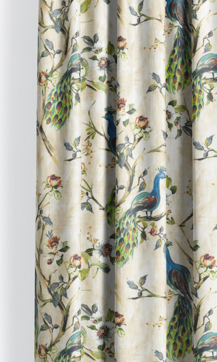 French Country Print Drapes for Living, Bedroom, Kitchen, Bathroom (Blue/ Green)