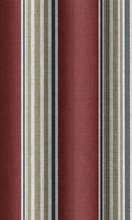 Striped Home Décor Fabric By the Metre (Deep Red/ Beige)