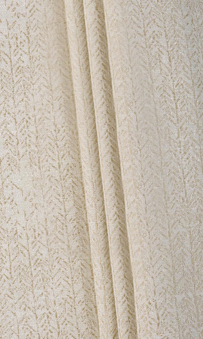 Herringbone Print Drapes (Off White/ Pale Beige) Extra Long Short Wide