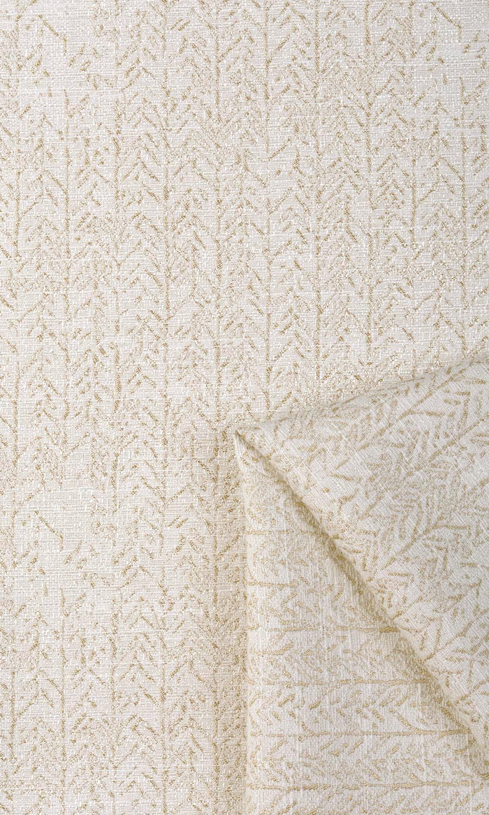 Herringbone Print Curtains / Drapes / Window Drapery Panels (Off White/ Pale Beige)