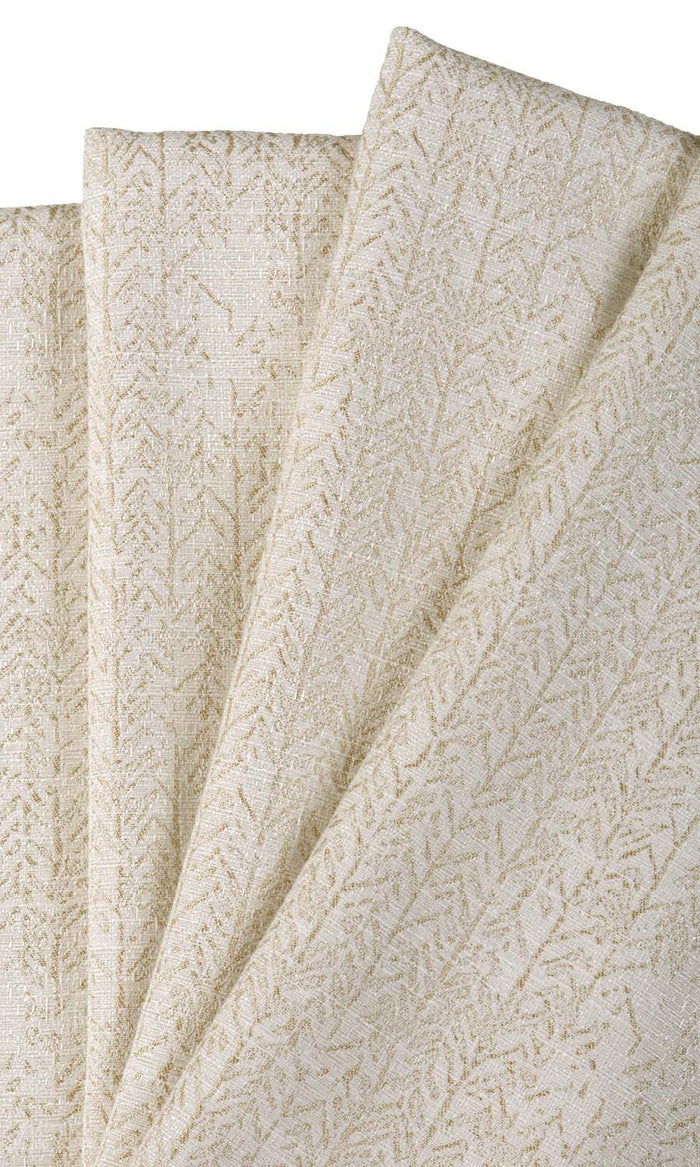 Herringbone Print Made-to-Measure Curtains (Off White/ Pale Beige)