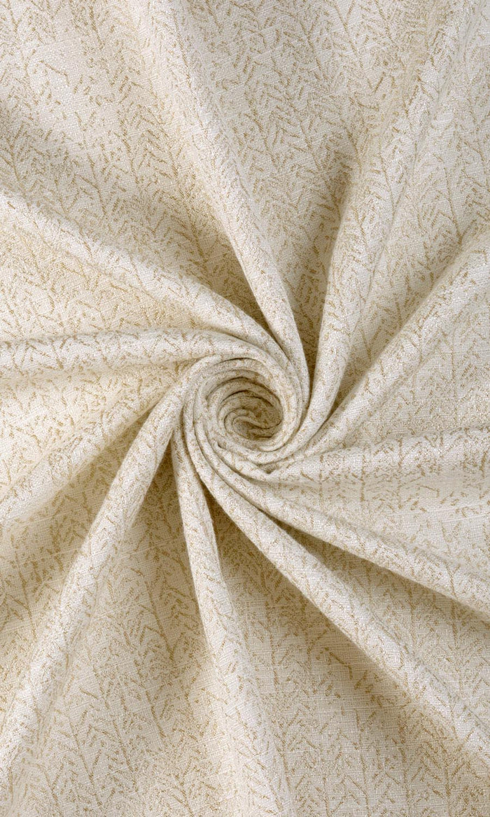 Herringbone Print Any Size Style Curtains (Off White/ Pale Beige)