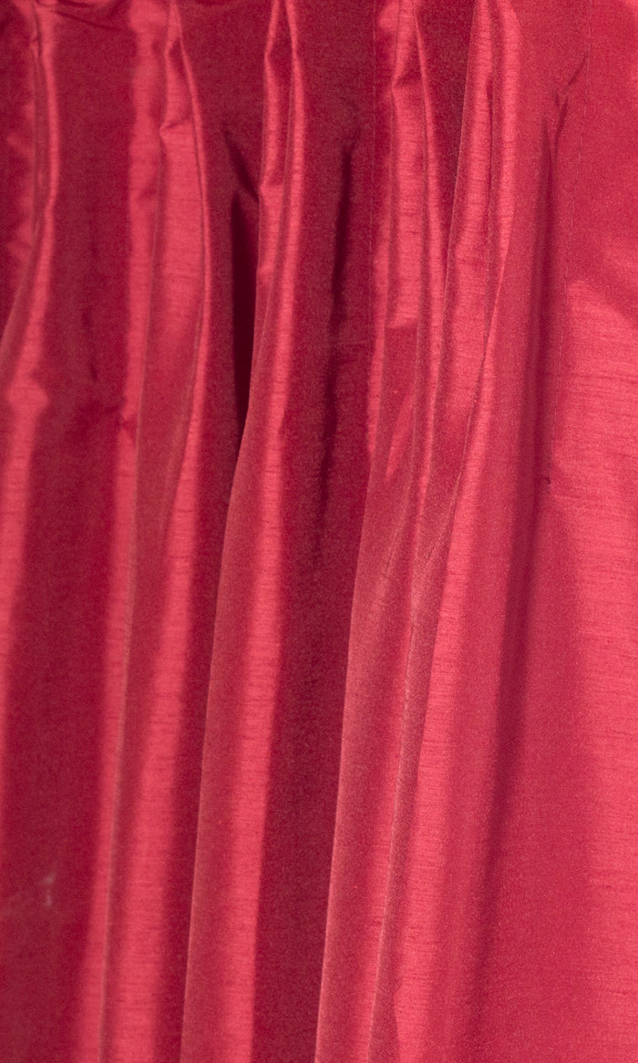 Faux Silk Curtains for Living, Bedroom, Kitchen, Bathroom (Red/ Orange)